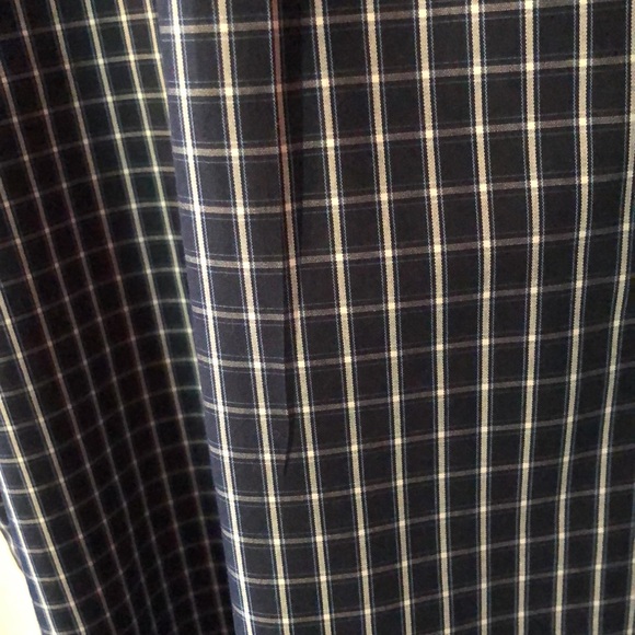 Roundtree & Yorke Blue & White Checkered Plaid Short Sleeve Button Down Mens L - Picture 12 of 12